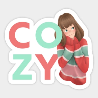 Cozy Girl Sticker